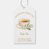 Eenvoudige Sage Tea Hang Label Cadeaulabel (Voorkant)