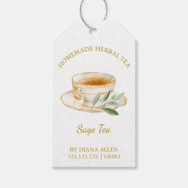 Eenvoudige Sage Tea Hang Label Cadeaulabel
