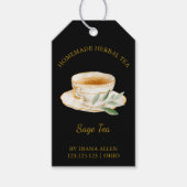Eenvoudige Sage Tea Hang Label Cadeaulabel (Voorkant)