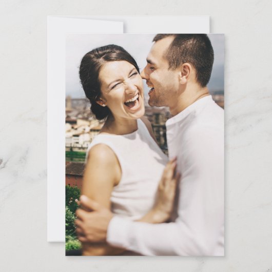 Eenvoudige Sage Two-foto met Stippen Sla de datum Save The Date (Achterkant)