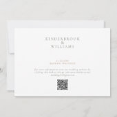Eenvoudige Sage & Witte Monogram QR Code Save The Date (Achterkant)