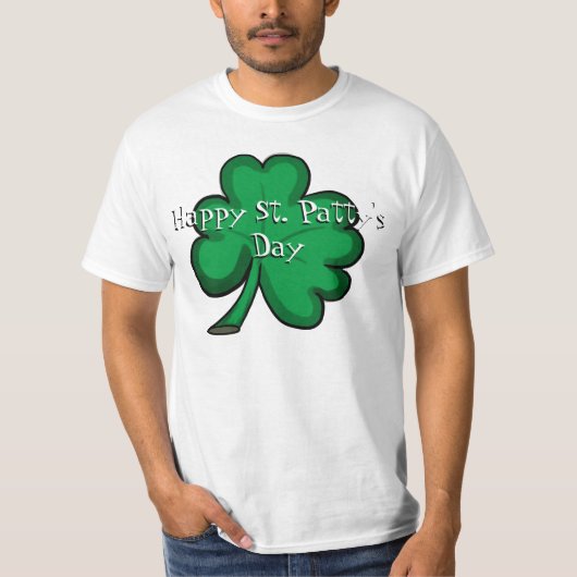 Eenvoudige Saint Pattys Day shamrock waarde t-shir T-shirt (Voorkant)