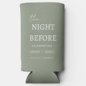 Eenvoudige salie de nacht voor minimale bruiloft seltzer blikjeskoeler (Voorkant)