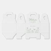 Eenvoudige salie groene botanische bruiloft bedankdoosjes (Ongevouwen)