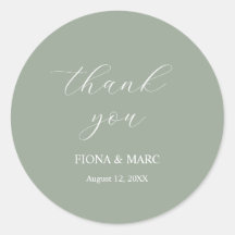 Eenvoudige salie groene kalligrafie bruiloft stick