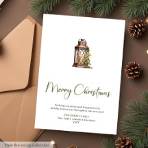 Eenvoudige Salie Terracotta Kerstkaart