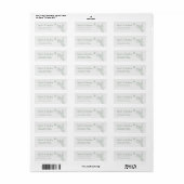 Eenvoudige saliegroene botanische bruiloft etiket (Full Sheet)