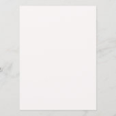 Eenvoudige Saliegroene Botanische Minimalistische Menu (Achterkant)
