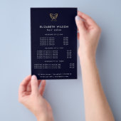 Eenvoudige Salon Service Menu Flyer (Hand)