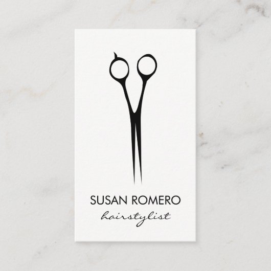 Eenvoudige salon Shears Visitekaartje (Voorkant)