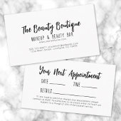 Eenvoudige Salon Volgende Afspraak Visitekaartje