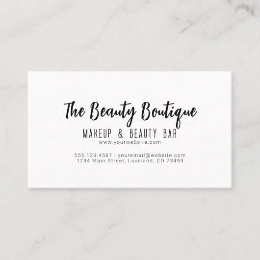 Eenvoudige Salon Volgende Afspraak Visitekaartje (Voorkant)