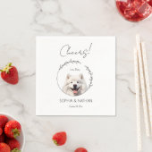 Eenvoudige Samoyed Hond Bruiloft Cocktail Servet (Insitu)