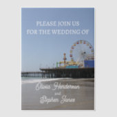 Eenvoudige Santa Monica Pier Ferris Wheel uitnodig Vellum Uitnodigingen (Voorkant)