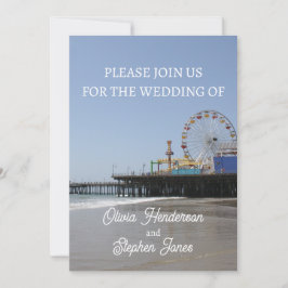Eenvoudige Santa Monica Pier-reuzenrad uitnodiging
