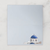 Eenvoudige Santorini Blauwe koepel plaatskaart - L Plaatskaartje (Buitenkant ongevouwen)