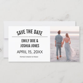 eenvoudige save the date bruiloft aangepaste sjabl
