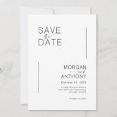 Eenvoudige Save the Date Foto Zwart Wit (Voorkant)