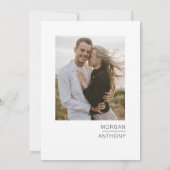 Eenvoudige Save the Date Foto Zwart Wit (Achterkant)