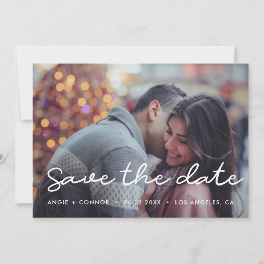 Eenvoudige  Save the date fotokaart (Voorkant)