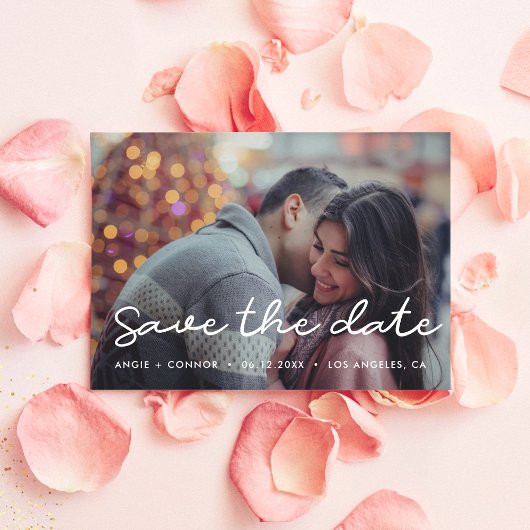 Eenvoudige 'Save the date' fotokaart Save The Date