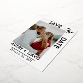 Eenvoudige Save the Date Huwelijk  Folie Uitnodiging (Gedraaid)