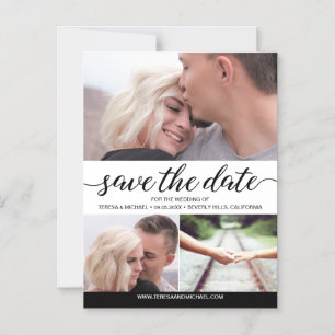 Eenvoudige Save the Date Huwelijksaankondiging Magnetische Uitnodiging