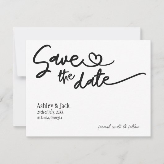 Eenvoudige Save the Date Kaart (Voorkant)