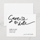 Eenvoudige Save the Date Kaart (Voorkant / Achterkant)