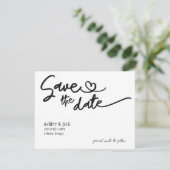 Eenvoudige 'Save the Date'-kaart Save The Date (Staand voorkant)