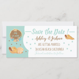 Eenvoudige Save the Date-kaart voor op het strand
