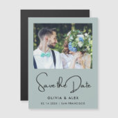 Eenvoudige Save The Date Magnetische Uitnodiging (Voorkant / Achterkant)