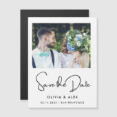 Eenvoudige Save The Date  Magnetische Uitnodiging (Voorkant / Achterkant)
