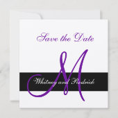 Eenvoudige Save the Date Monogram Aankondigingskaa (Voorkant)
