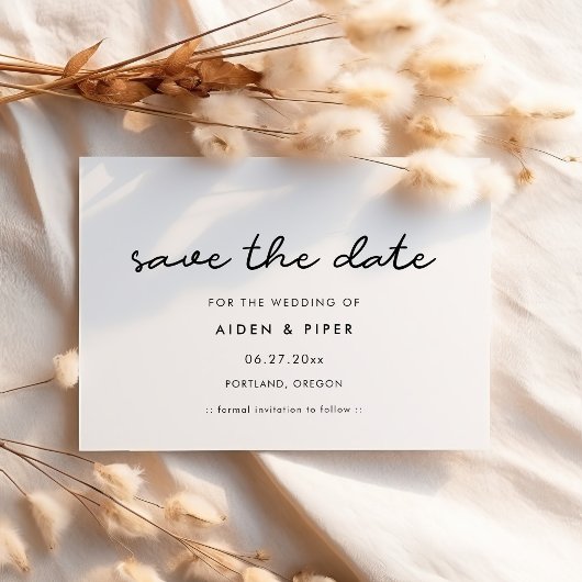 Eenvoudige Save the date uitnodiging