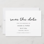 Eenvoudige Save the date uitnodiging (Voorkant)