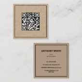 Eenvoudige Scancode QR Contactkaartje (Voorkant / Achterkant)