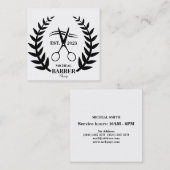 Eenvoudige schaar Barber Vierkante Visitekaartje (Voorkant / Achterkant)