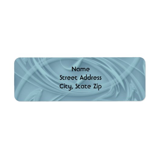 Eenvoudige schaduw loopt over blauwe Sjabloon Etiket (Voorkant)