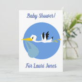 Eenvoudige schattige betaalbare baby shower uitnod kaart (Staand voorkant)