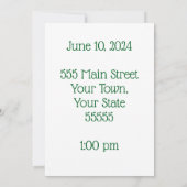 Eenvoudige schattige betaalbare baby shower uitnod kaart (Achterkant)