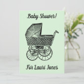 Eenvoudige schattige betaalbare baby shower uitnod kaart (Staand voorkant)