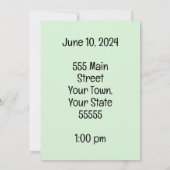 Eenvoudige schattige betaalbare baby shower uitnod kaart (Achterkant)