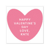 Eenvoudige schattige hart gepersonaliseerde Valent Zelfinktende Stempel (Design)