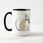 Eenvoudige schattige kat kat dier miauw huisdier V Mok (Links)