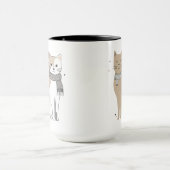 Eenvoudige schattige kat kat dier miauw huisdier V Mok (Midden)