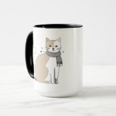 Eenvoudige schattige kat kat dier miauw huisdier V Mok (Voorkant links)