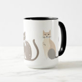 Eenvoudige schattige kat kat dier miauw huisdier V Mok (Voorkant rechts)