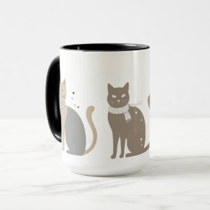 Eenvoudige schattige kat kat dier miauw huisdier V Mok