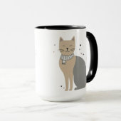 Eenvoudige schattige kat kat dier miauw huisdier V Mok (Voorkant rechts)